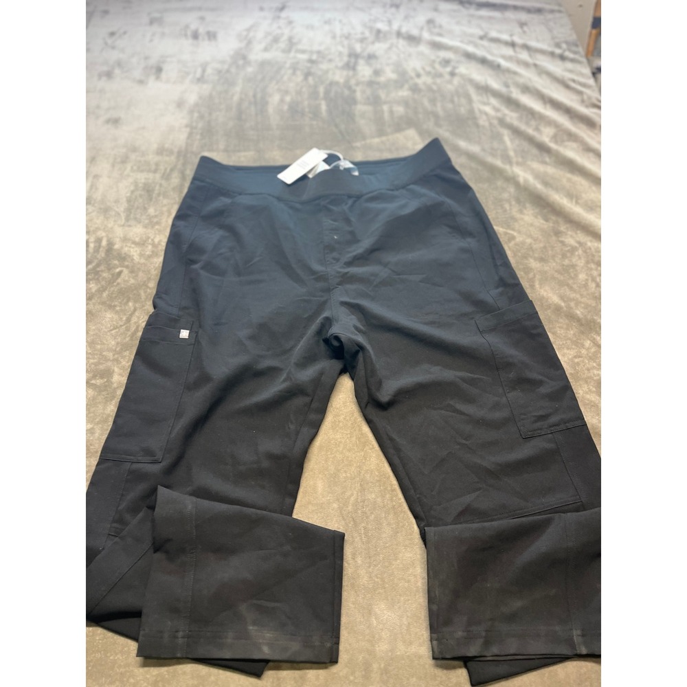 FIGS‎ M_Axim 2.0 Cargo Pants 2XL Black Medical Scrub Bottoms Awesome Humans
